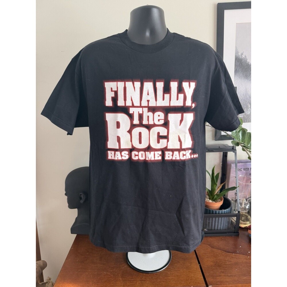 Vintage 90s WWE The Rock Wrestling Y2K 2000s Baggy Smack Down Indianapolis Large